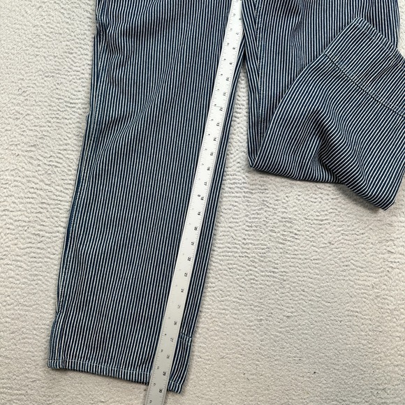 Dickies Hickory Striped Navy & White Bib Overalls size Small Womens/Unisex - Picture 11 of 16